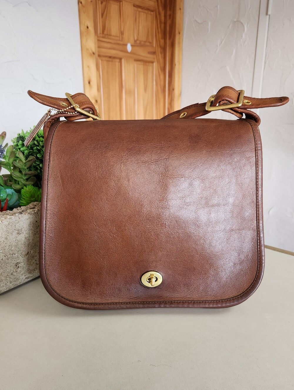 Coach NYC Era, Stewardess Bag, 1970's, Tabac, Style # 9525